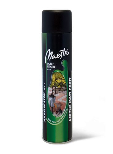 Maestro fekete matt (9004) aeroszol 600 ml