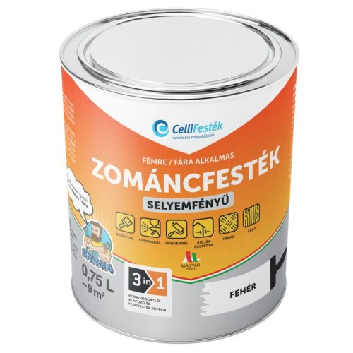 Celli zománcfesték 0,75 liter - selyemfényű vörös