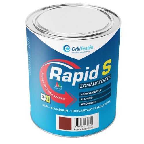 Celli Rapid S Zománcfesték 3in1 0,75 liter - fekete