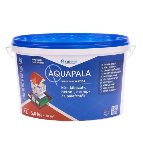 AquaPala pala-és lábazatfesték 4 liter - vörös